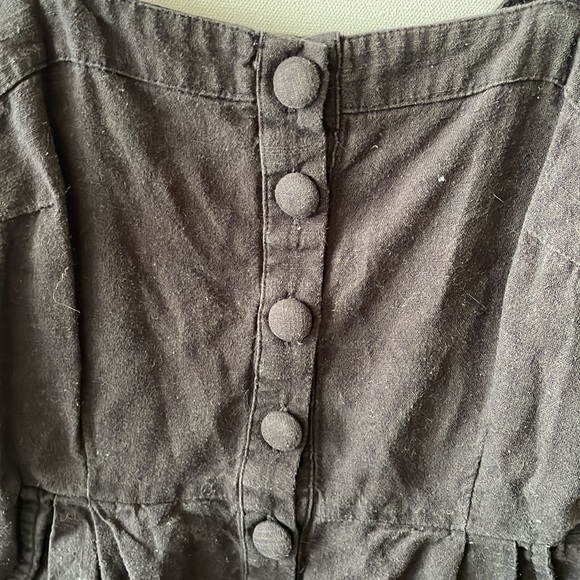 Urban Outfitters Black Strappy Overalls. Side Pockets and button front. Size S - Picture 3 of 7